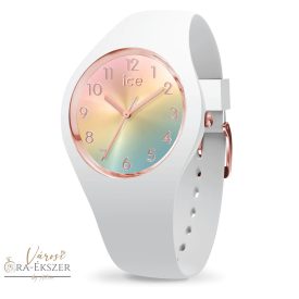   ICE WATCH 015743 ICE GLAM NŐI KARÓRA, FEHÉR SZÍJ, FEHÉR SZÁMLAP, RÓZSAARANY DÍSZÍTÉS 10ATM