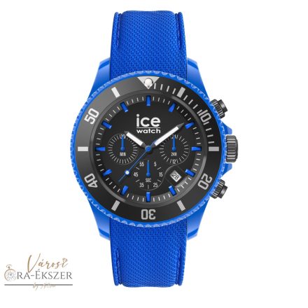 ICE WATCH ICE CHRONO FÉRFI KARÓRA KÉK SZÍNŰ SZILIKON SZÍJJAL, KÉK-FEKETE TOKKAL, 10ATM