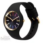 ICE WATCH COSMOS RAINBOW NŐI KARÓRA, FEKETE SZÍNŰ SZÍJ, FEKETE SZÍNŰ SZÁMLAP SZÍNES KÖVEKKEL DÍSZÍTVE, 10ATM