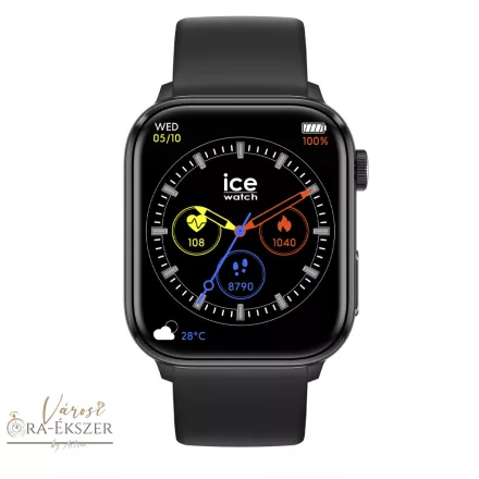 ICE WATCH 022535 ICE SMART 2.0 BLACK OKOSÓRA, FEKETE SZÍNŰ, SZÖGLETES