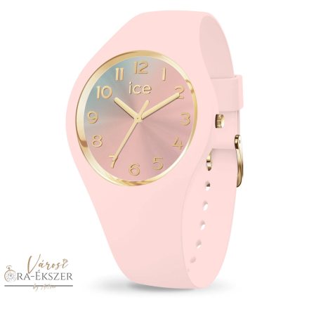 ICE WATCH 024988 ICE SUNSET NŐI KARÓRA, RÓZSASZÍN SZÍJ, RÓZSASZÍN SZÁMLAP, ARANY DÍSZÍTÉS 10ATM
