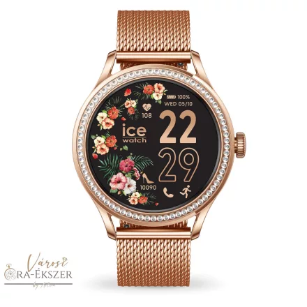  ICE-WATCH 025317 ICE SMART 2.0 KEREK OKOSÓRA, 1.2 KIJELZŐ, RÓZSAARANY SZÍNŰ TOK KÖVEKKEL ÉS MILÁNÓI CSAT