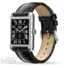 ICE smart TKS 2.0 rectangular 1.41 OKOSÓRA, FEKETE BŐRSZÍJ, EZÜST SZÍNŰ SZÖGLETES FÉMTOK 025380