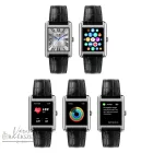 ICE smart TKS 2.0 rectangular 1.41 OKOSÓRA, FEKETE BŐRSZÍJ, EZÜST SZÍNŰ SZÖGLETES FÉMTOK 025380
