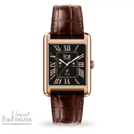   ICE smart TKS 2.0 rectangular 1.41 OKOSÓRA, BARNA BŐRSZÍJ, ROSEGOLD SZÍNŰ SZÖGLETES FÉMTOK, 025382