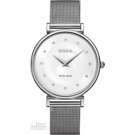 DOXA 145.15.058.10 DOXA D-TRENDY NŐI EZÜST SZÍNŰ ACÉLTOKOS KARÓRA ACÉL MILÁNÓI (SZÖVÖTT) CSATTAL
