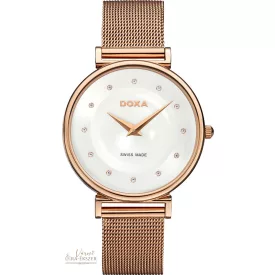   DOXA 145.95.058.17 DOXA D-TRENDY NŐI RÓZSAARANY SZÍNŰ ACÉLTOKOS KARÓRA ACÉL MILÁNÓI (SZÖVÖTT) CSATTAL