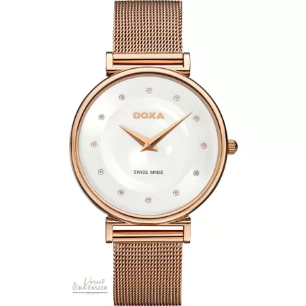 DOXA 145.95.058.17 DOXA D-TRENDY NŐI RÓZSAARANY SZÍNŰ ACÉLTOKOS KARÓRA ACÉL MILÁNÓI (SZÖVÖTT) CSATTAL
