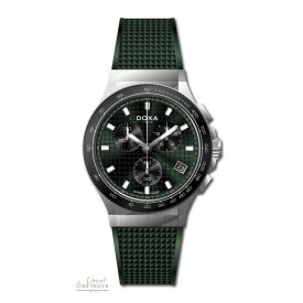   DOXA D-SPORT FÉRFI KARÓRA EZÜST SZÍNŰ NEMESACÉL TOKKAL ÉS ZÖLD SZÍNŰ KAUCSUK SZÍJJAL 167.10.131.26