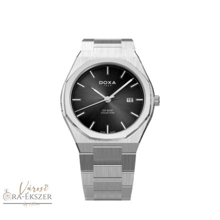 DOXA 168.10.101.10 DOXA TOP SPORT COLLECTION NŐI KARÓRA EZÜST SZÍNŰ NEMESACÉL TOKKAL ÉS CSATTAL, FEKETE SZÁMLAPPAL