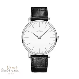  DOXA D-LIGHT FÉRFI KARÓRA EZÜST SZÍNŰ ACÉL TOKKAL ÉS FEKETE SZÍNŰ BŐRSZÍJJAL 173.10.011.01