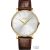 DOXA D-LIGHT FÉRFI ARANY SZÍNŰ TOKOS, BARNA BŐRSZÍJAS KARÓRA 173.30.021.02