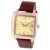 Cardy férfi karóra, rózsaarany színű fémtok, barna színű szíj, arany színű számlap, quartz szerkezet, cseppmentes vízállóság