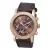 Cardy férfi karóra, rózsaarany színű fémtok, barna színű szíj, barna színű számlap, quartz szerkezet, cseppmentes vízállóság
