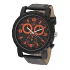 Cardy férfi karóra, fekete színű fémtok, fekete szíj, fekete számlap, quartz szerkezet, cseppmentes vízállóság