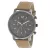 Cardy férfi karóra, szürke színű fémtok, barna színű szíj, szükre színű számlap, quartz szerkezet, cseppmentes vízállóság