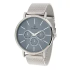 Cardy férfi karóra, ezüst színű fémtok, ezüst színű acél karcsat (mesh band), szürke számlap, quartz szerkezet, cseppmentes vízállóság