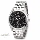 Merion Chronograph férfi karóra – Fekete számlap, nemesacél tok és csat, 5 ATM vízállóság