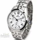 Merion Chronograph férfi karóra – Fehér számlap, nemesacél tok és csat, 5 ATM vízállóság