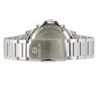 Merion férfi karóra, bicolor színű fém tok, ezüst színű nemesacél csat, fekete/barna színű számlap, ásványüveg, multifunkciós quartz szerkezet, cseppmentesség