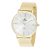 Merion férfi karóra, arany színű fém tok, arany színű nemesacél csat (mesh band), ezüst színű számlap, ásványüveg, quartz szerkezet, cseppmentesség