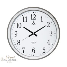   ASTRON falióra, EXTRA NAGY (47 cm), ezüst színű műanyag tok, sweep (halk) szerkezet