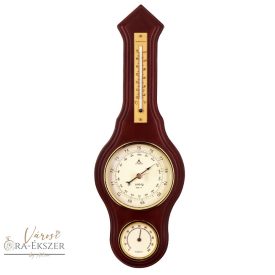   Astron fa fali barométer, hőmérővel, páratartalom mérővel, barna színű
