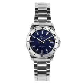   Q&Q férfi karóra, quartz, ezüst színű tok, ezüst színű karcsat, kék számlap, (Superior) S372J202Y
