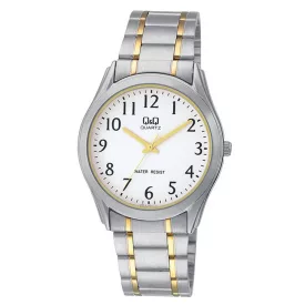   Q&Q férfi karóra, quartz, ezüst színű fémtok, bicolor színű acél karcsat, fehér színű számlap, Q594J404Y