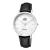 Q&Q férfi karóra, quartz, ezüst színű acél tok, fehér színű számlap, fekete színű bőrszíj, (Superior), S10A-001VY