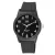 Q&Q férfi karóra, quartz, fekete színű műanyag tok, fekete színű számlap, fekete színű műanyag szíj, VR35J022Y