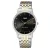 Q&Q férfi karóra, quartz, ezüst színű fémtok, fekete színű számlap, bicolor színű acél karcsat, C62A-002PY