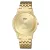 Q&Q férfi karóra, quartz, arany színű fémtok, pezsgő színű számlap, arany színű acél karcsat, C62A-003PY