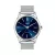 Q&Q férfi fémcsatos karóra, quartz, ezüst színű tok és csat,kék számlap, QB02J801Y