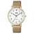 Q&Q férfi fémcsatos karóra, quartz, arany színű tok és csat, fehér számlap, QA20J054Y
