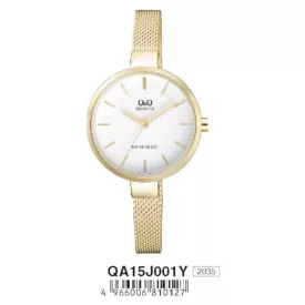   Q&Q női  quartz ékszeróra, arany színű  tok és csat, fehér számlap, QA15J001Y