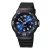 Q&Q férfi karóra, quartz, fekete színű műanyag tok, fekete színű műanyag szíj, kék színű számlap, VR18J005Y