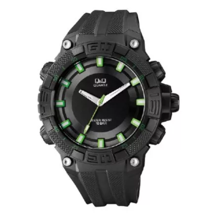 Q&Q férfi műanyag karóra,quartz,fekete színű, VR60J005Y