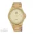 Q&Q férfi karóra, arany színű nemesacél tok, arany színű foszforeszkáló számlap, arany színű nemesacél csat S21A-006PY