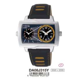   Q&Q férfi szíjas karóra,quartz,ezüst színű tok, DA08J315Y