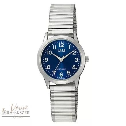 Q&Q női karóra 4706-7 , quartz, ezüst színű fémtok, ezüst színű rugóscsat, kék számlap C11A-035PY