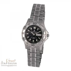   ASTRON 5016-1 női karóra, szürke színű titánium tok, titánium csat, fekete számlap, keményített ásványüveg, quartz szerkezet, 100 m (10 ATM) vízállóság
