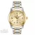 ASTRON 5041-9 elegáns férfi karóra, bicolor nemesacél tok és csat, arany színű számlap, keményített ásványüveg, quartz szerkezet, 50m vízállóság