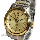 ASTRON 5041-9 elegáns férfi karóra, bicolor nemesacél tok és csat, arany színű számlap, keményített ásványüveg, quartz szerkezet, 50m vízállóság