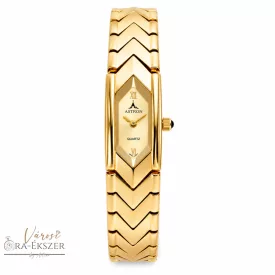   ASTRON 5052-9 női karóra, arany színű nemesacél tok, arany színű nemesacél csat, arany színű számlap, keményített ásványüveg, quartz szerkezet, cseppmentes vízállóság