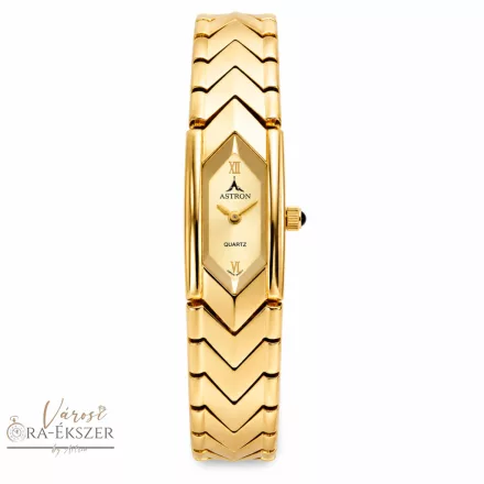 ASTRON 5052-9 női karóra, arany színű nemesacél tok, arany színű nemesacél csat, arany színű számlap, keményített ásványüveg, quartz szerkezet, cseppmentes vízállóság