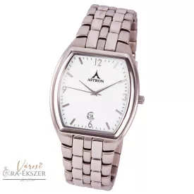   ASTRON 5068-7 klasszikus férfi karóra, ezüst színű nemesacél tok, ezüst színű nemesacél csat, arab számos fehér számlap, keményített ásványüveg, quartz szerkezet, cseppmentes vízállóság