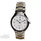 ASTRON 5070-7 férfi karóra, ezüst színű nemesacél tok, ezüst színű nemesacél csat, fehér színű számlap, keményített ásványüveg, quartz szerkezet, 50 m (5 ATM) vízállóság, dátumkijelzés