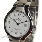 ASTRON 5070-7 férfi karóra, ezüst színű nemesacél tok, ezüst színű nemesacél csat, fehér színű számlap, keményített ásványüveg, quartz szerkezet, 50 m (5 ATM) vízállóság, dátumkijelzés