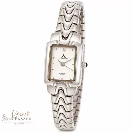   ASTRON 5072-8 női karóra, ezüst színű fém tok, ezüst színű fémcsat, fehér számlap, keményített ásványüveg, quartz szerkezet, cseppmentes vízállóság